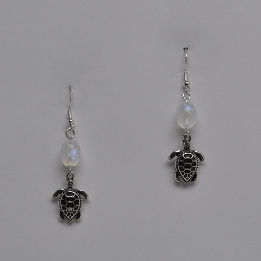 Turtle Bead Drop Earrings