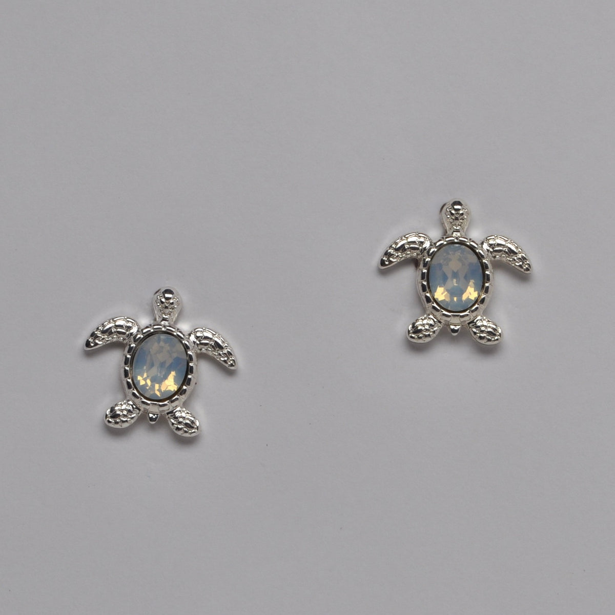 Sea Turtle Opal Gemstone Stud Earrings