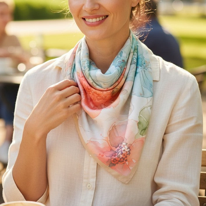 Vibrant Design Square Scarf