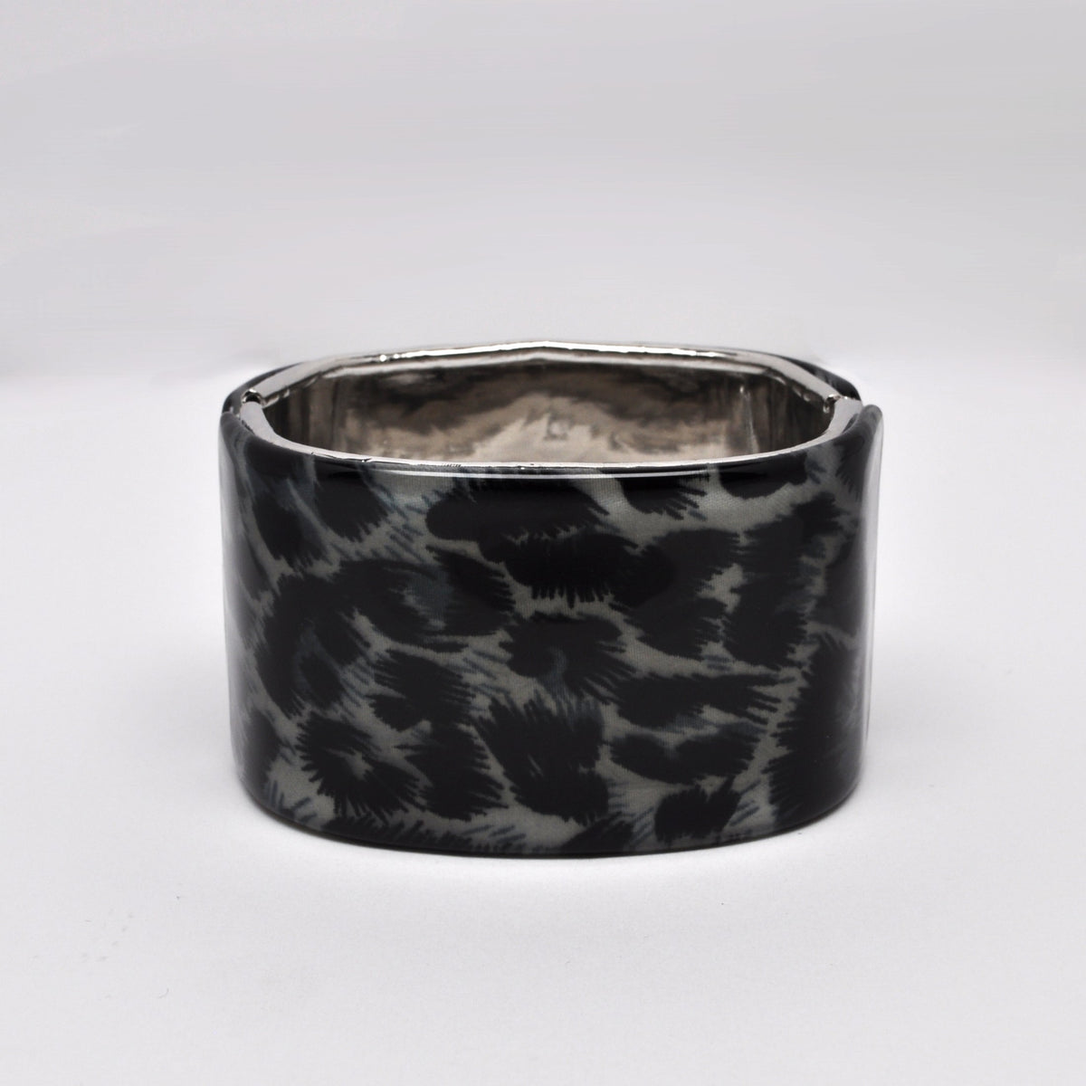 Lucite Leopard Animal Print Cuff
