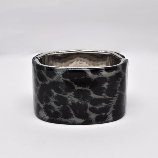 Lucite Leopard Animal Print Cuff