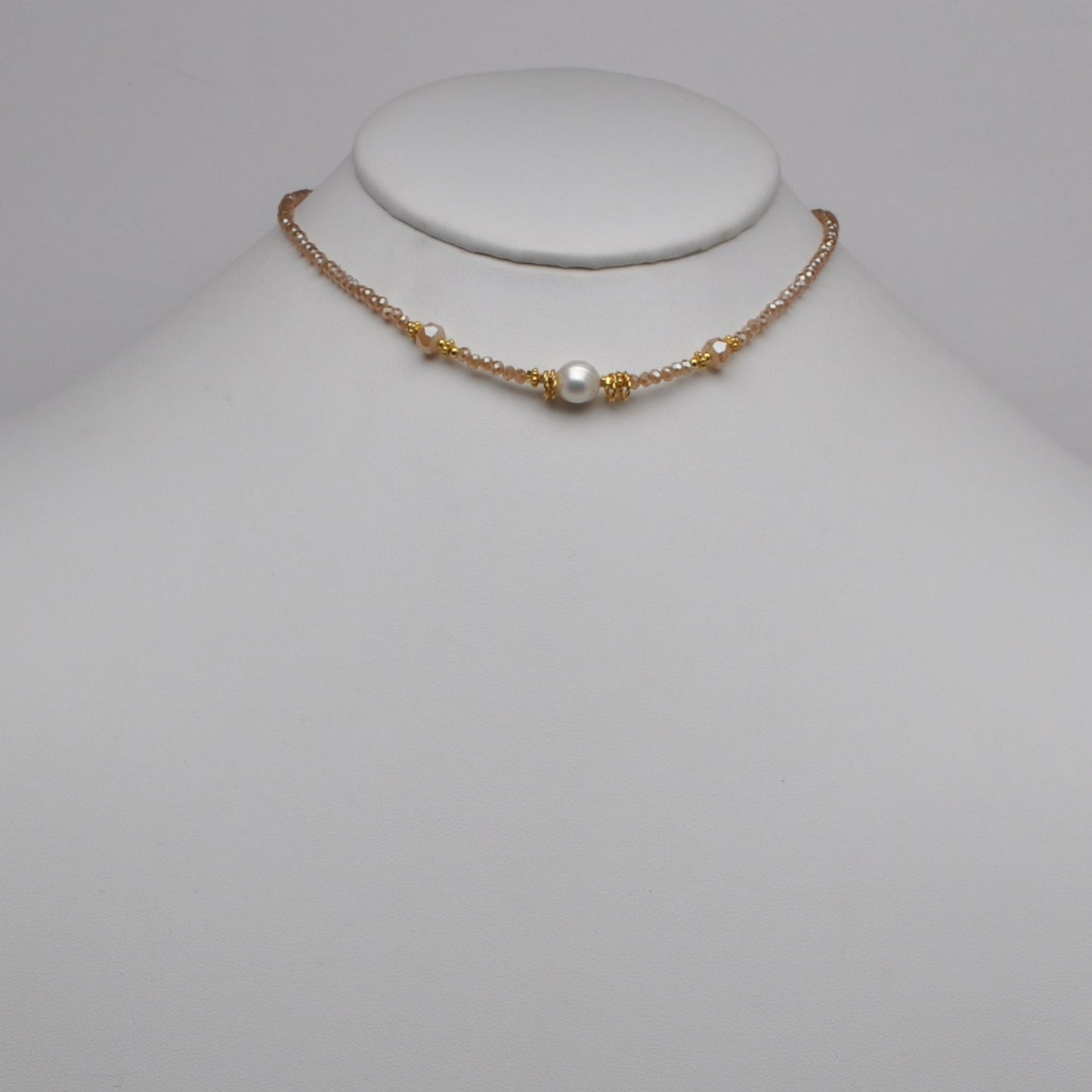 Thin Pearl Beaded Boho Necklace