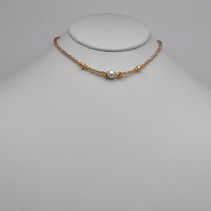 Thin Pearl Beaded Boho Necklace