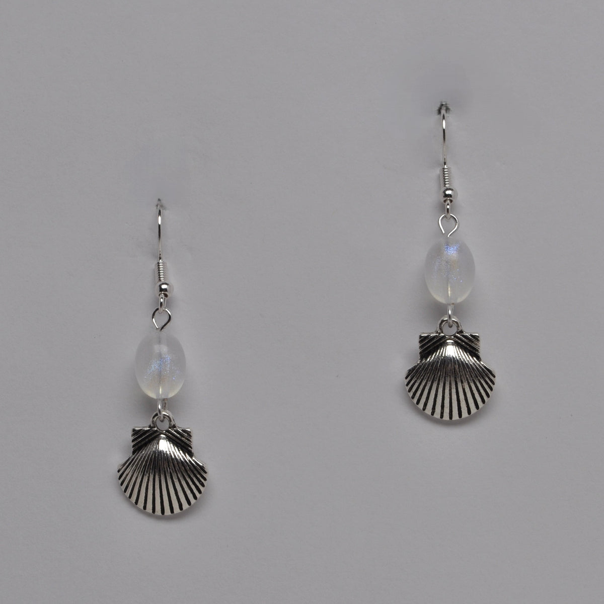 Scallop Seashell Drop Earrings
