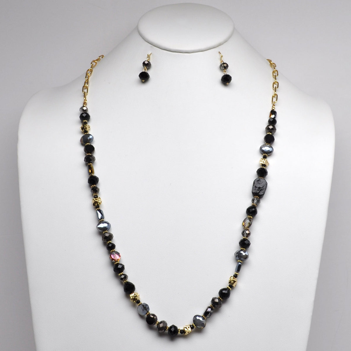 Mixed Crystal Bead Necklace