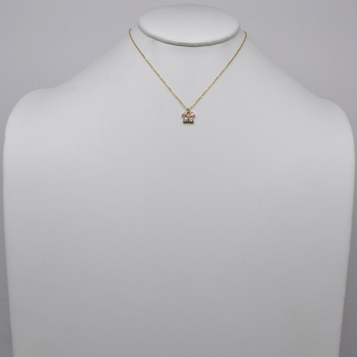 Stainless Steel Butterfly Crystal Necklace