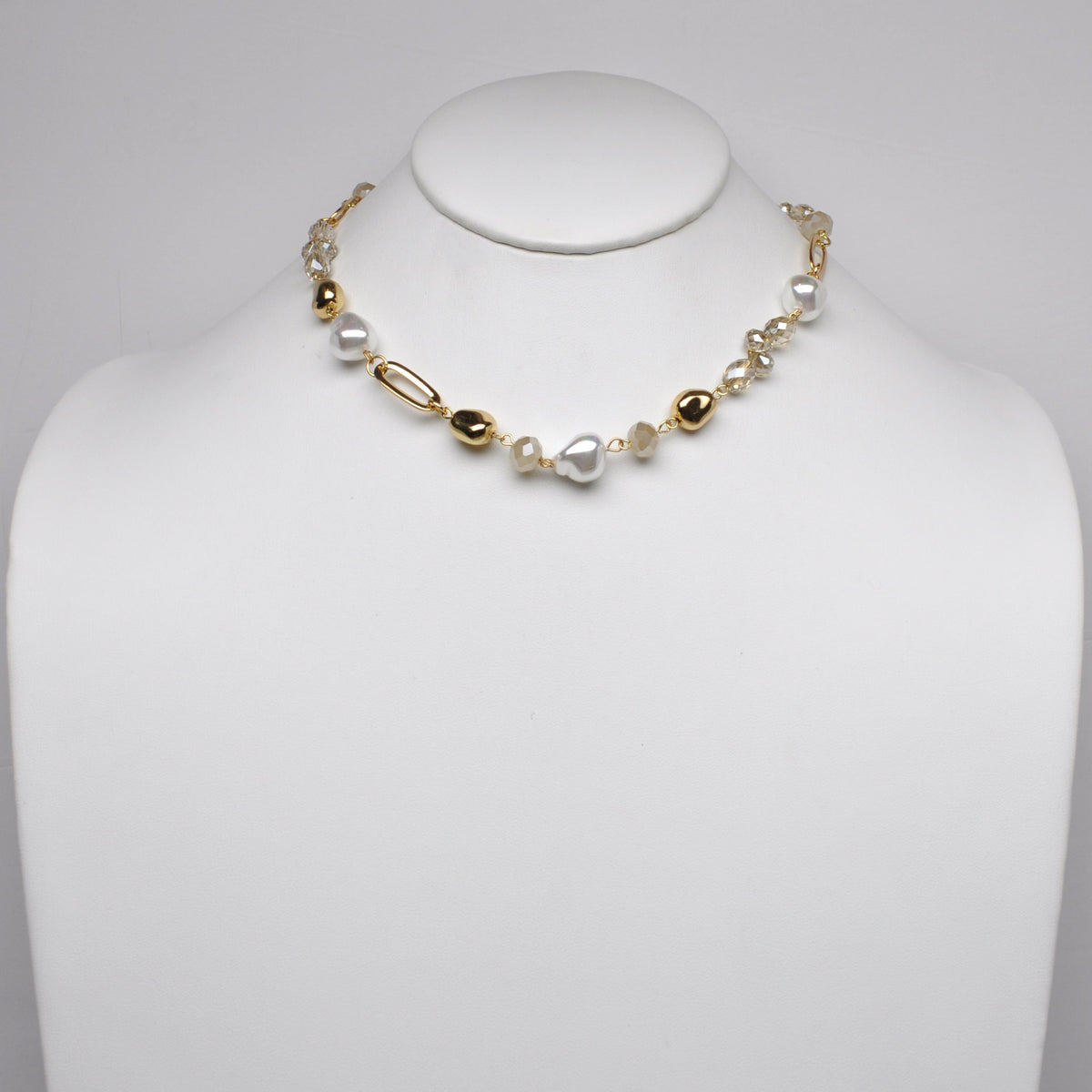 Mixed Baroque Bead Pearl Necklace
