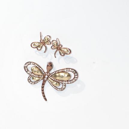 Dragonfly pendant set