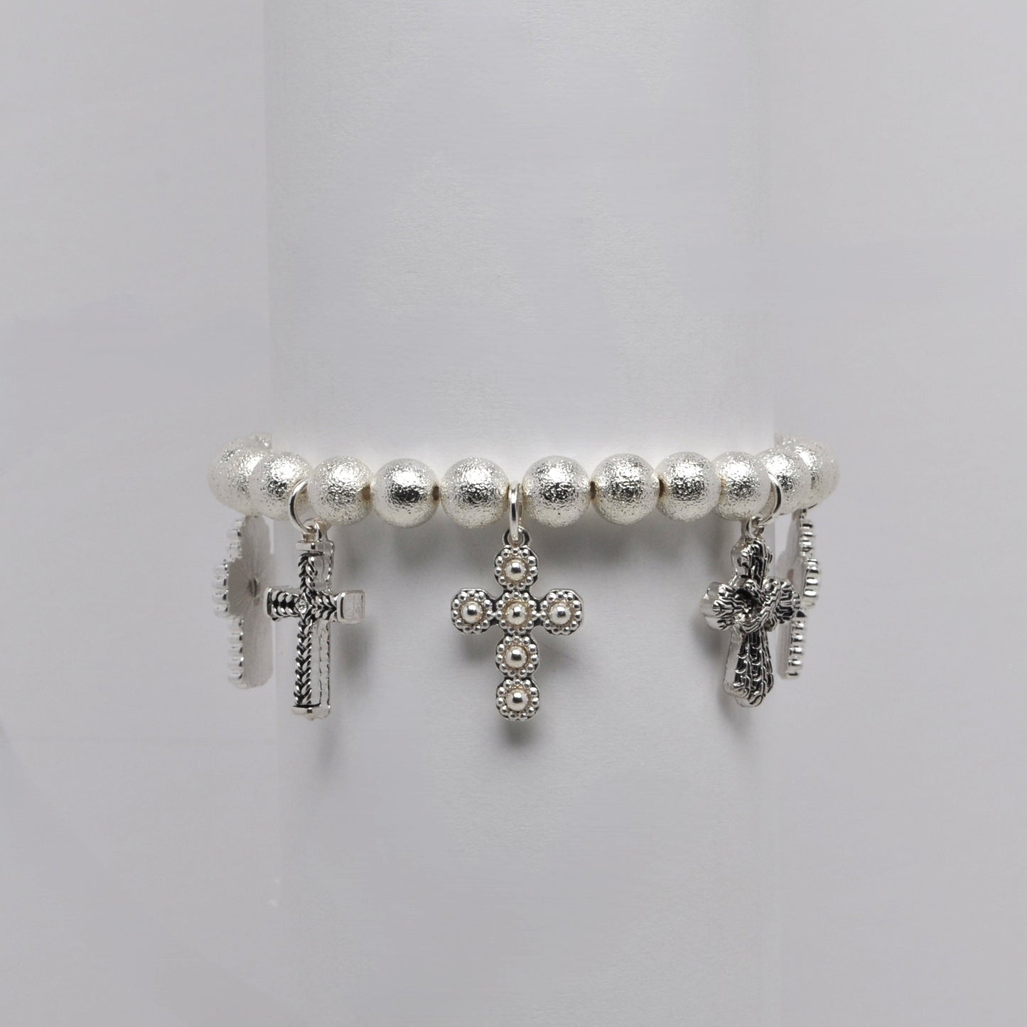 Religious Charms Beaded Stretch Bracelet