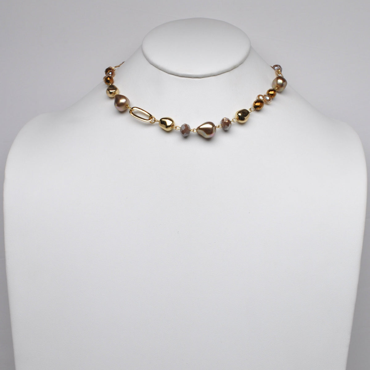 Mixed Baroque Bead Pearl Necklace