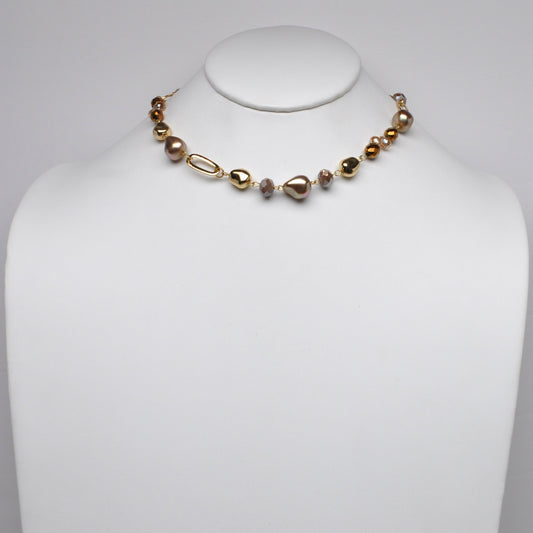 Mixed Baroque Bead Pearl Necklace