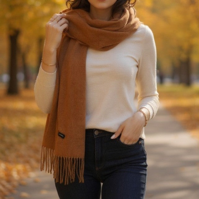 Cashmere Fringed Scarf