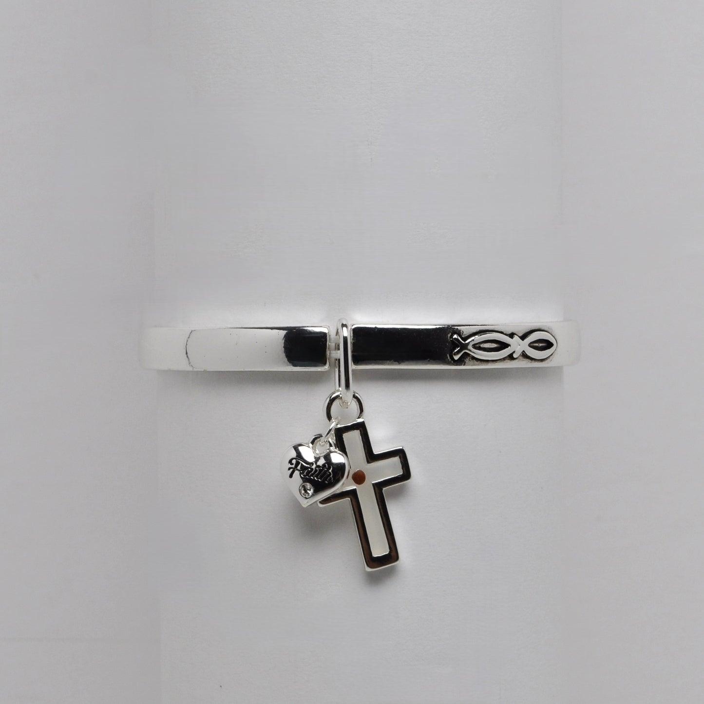 Religious Cross Stretch Bracelet