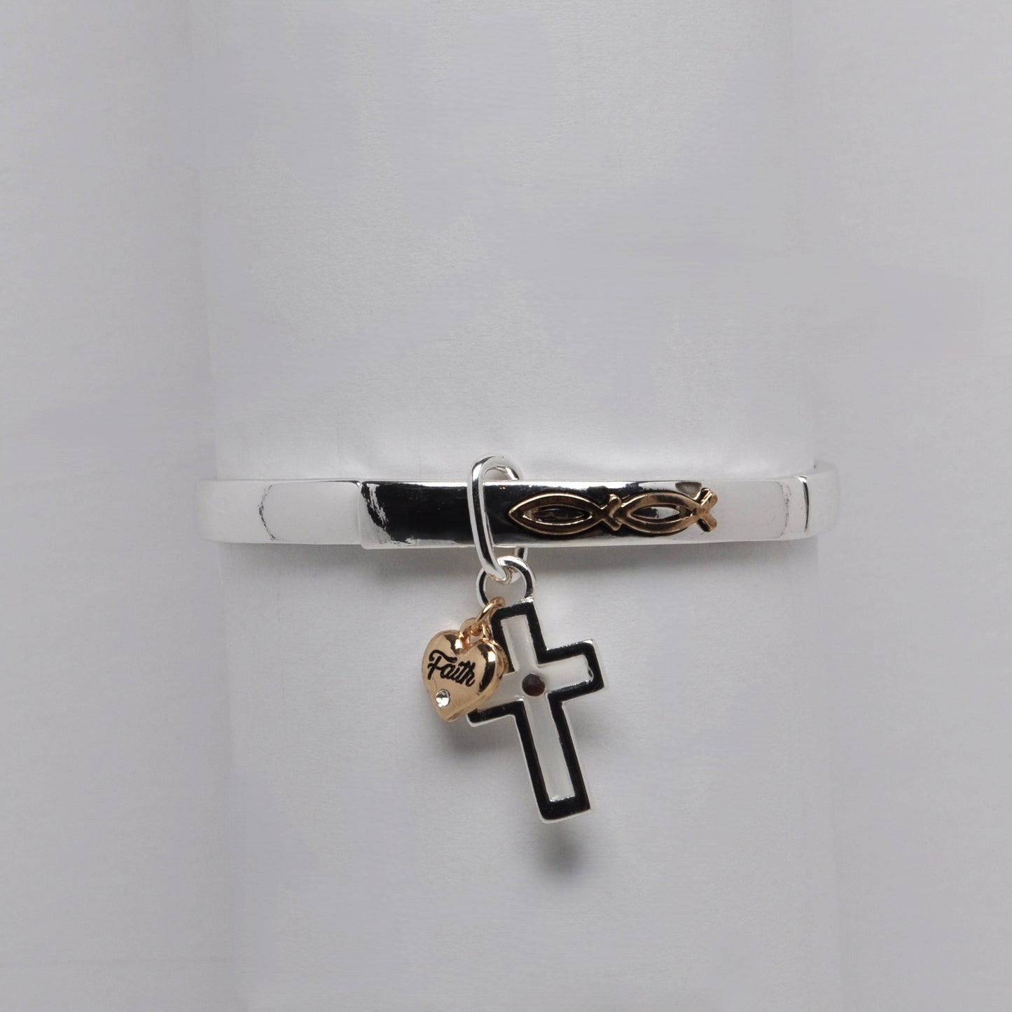 Religious Cross Stretch Bracelet