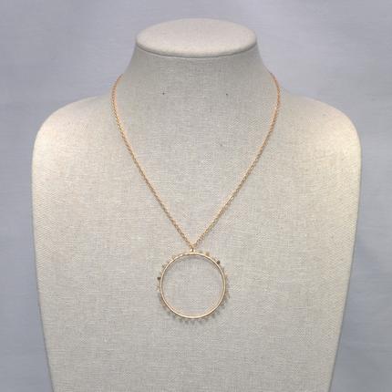 Long Chain with Beaded Circle