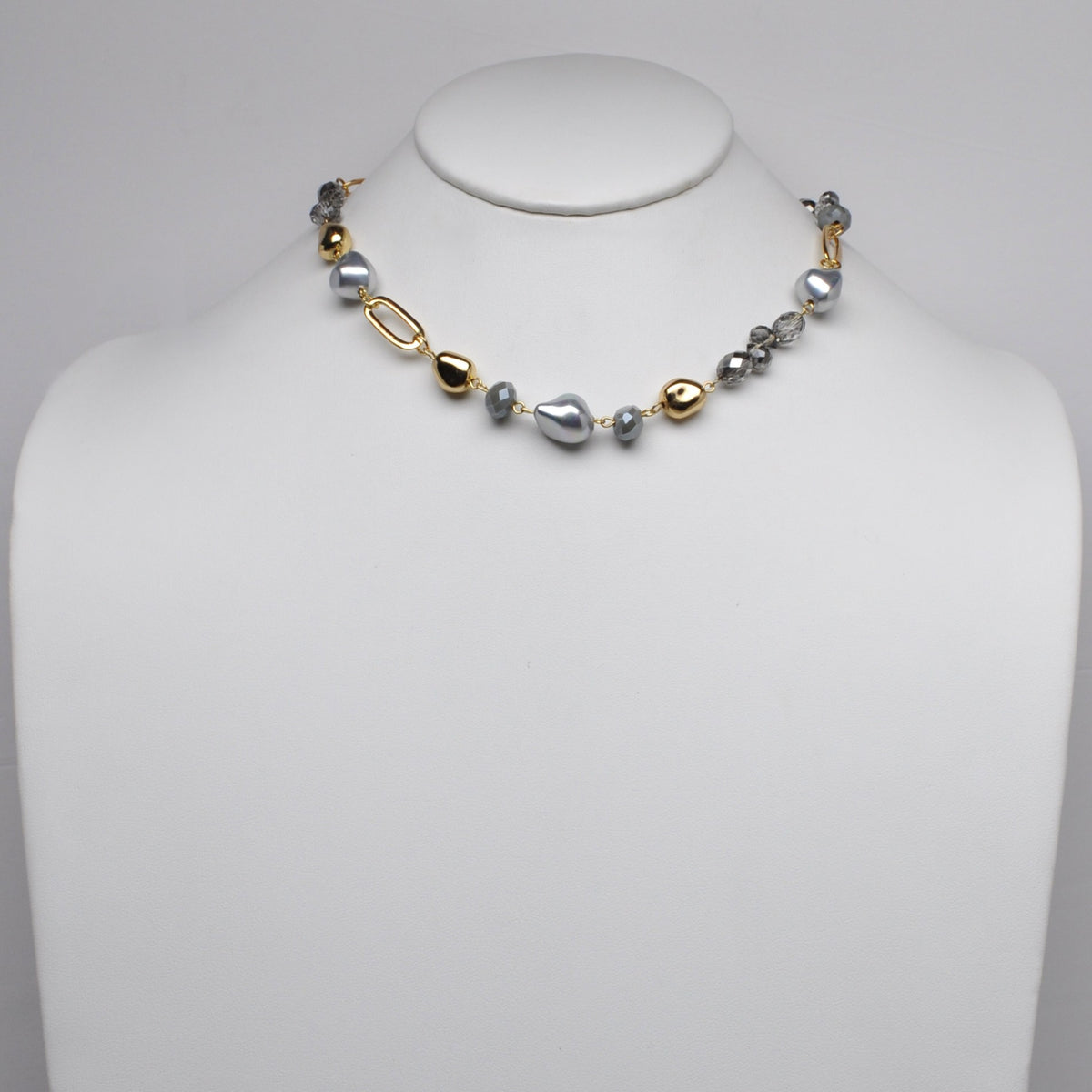 Mixed Baroque Bead Pearl Necklace