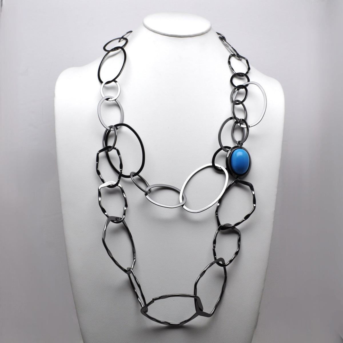 Abstract Link Chain Lucite Necklace