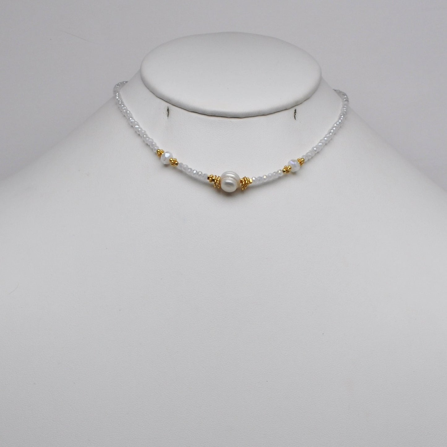 Thin Pearl Beaded Boho Necklace