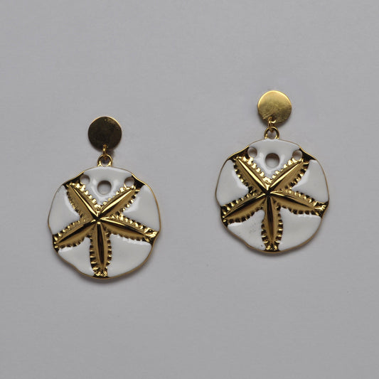 Sand Dollar Drop Earrings