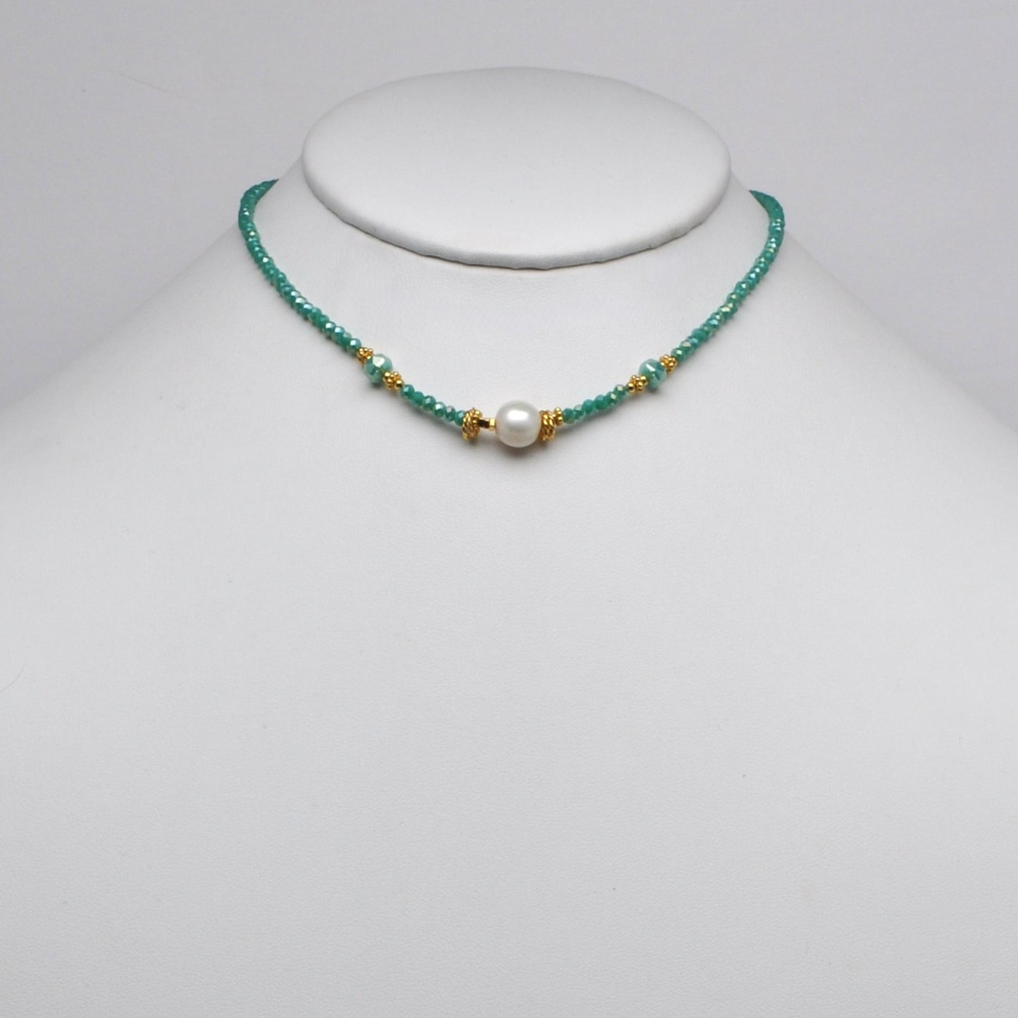 Thin Pearl Beaded Boho Necklace