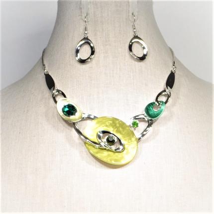Metal stone set