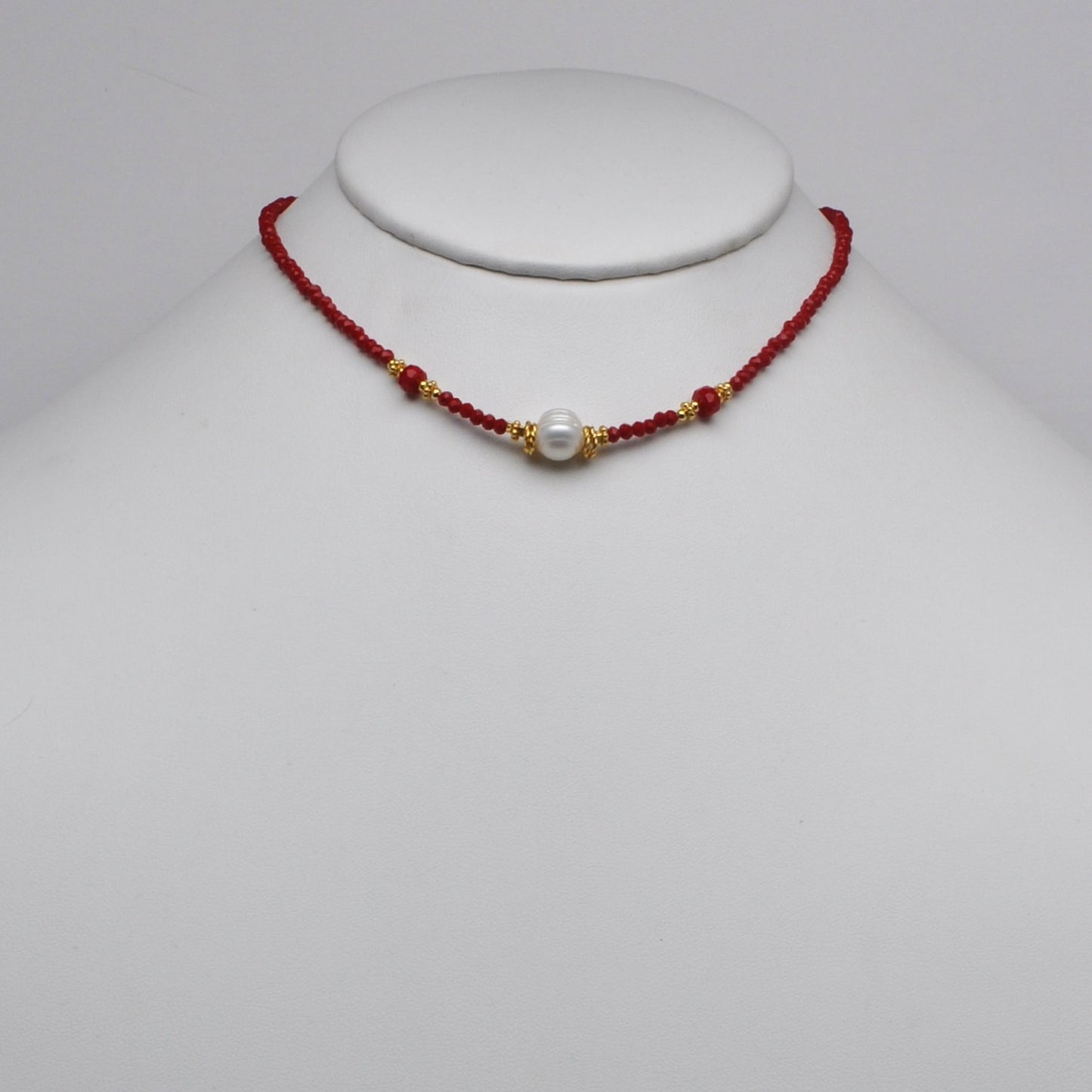 Thin Pearl Beaded Boho Necklace