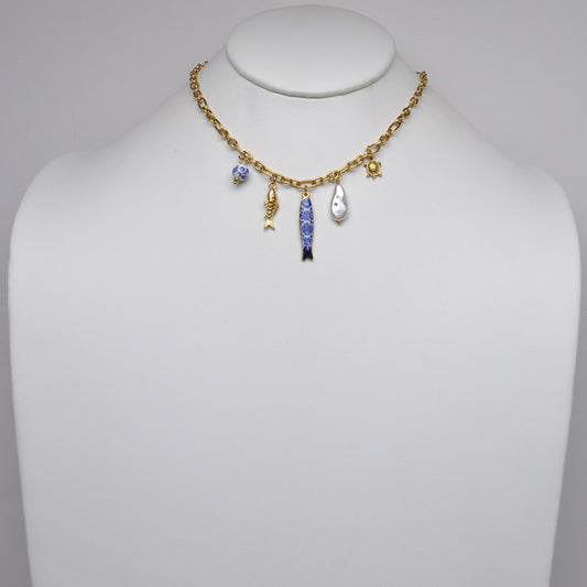 Stainless Steel Nautical Charm Necklace