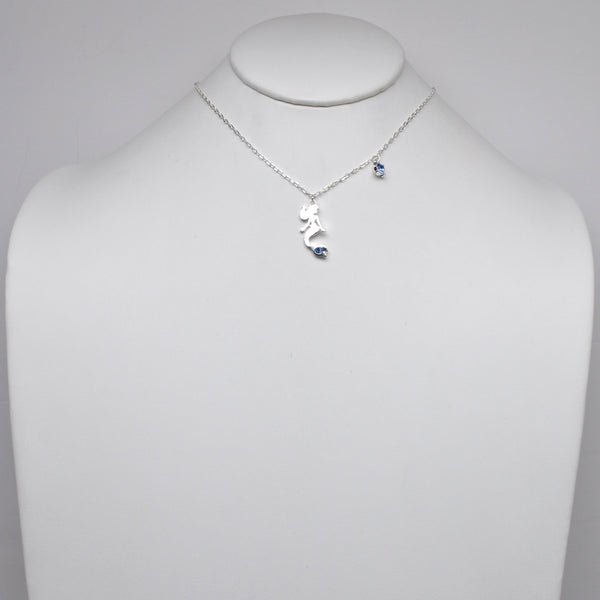 Mermaid Rhinestone Pendant Necklace