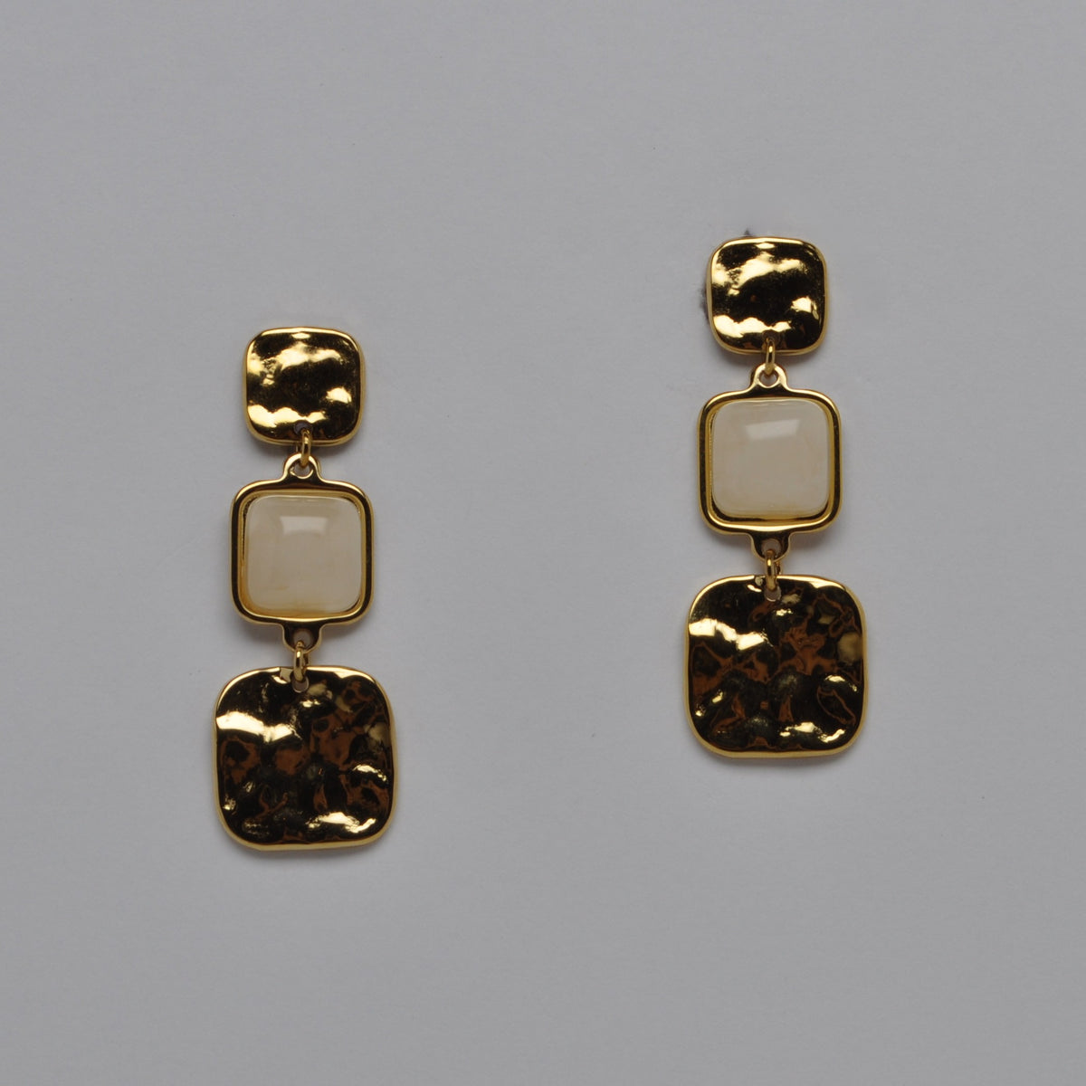 Geometric Tiered Drop Earrings
