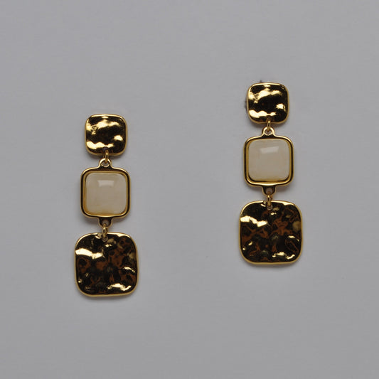 Geometric Tiered Drop Earrings