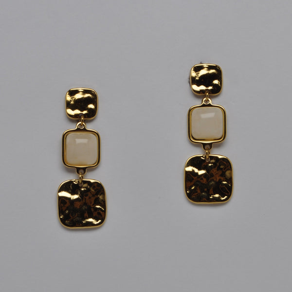 Geometric Tiered Drop Earrings