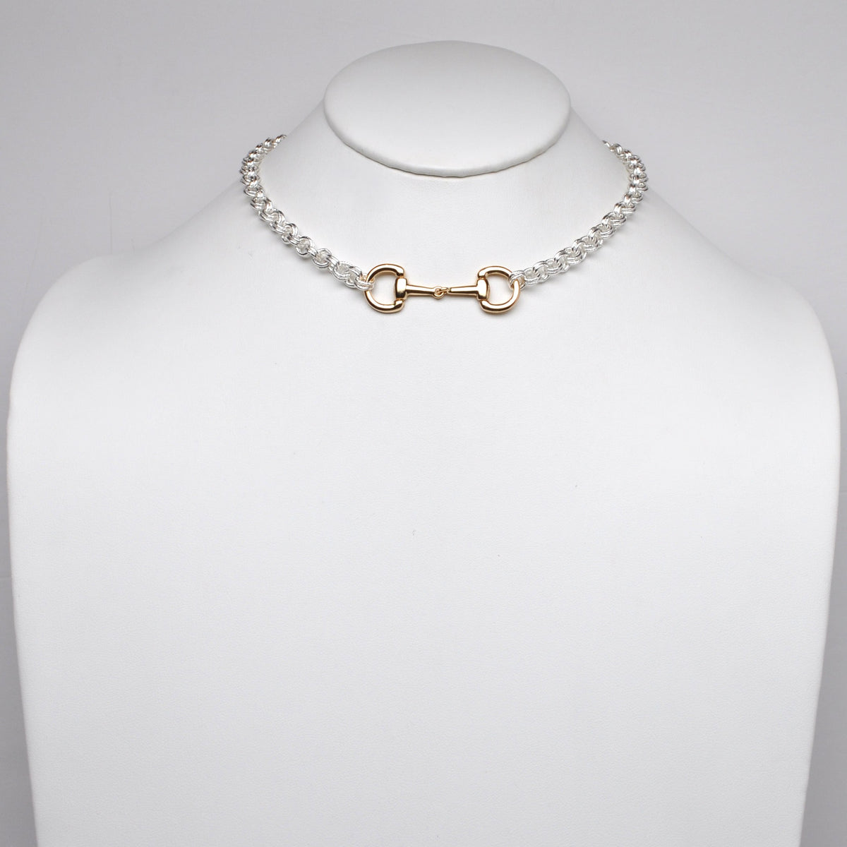Horsebit Pendant Double Chain Necklace