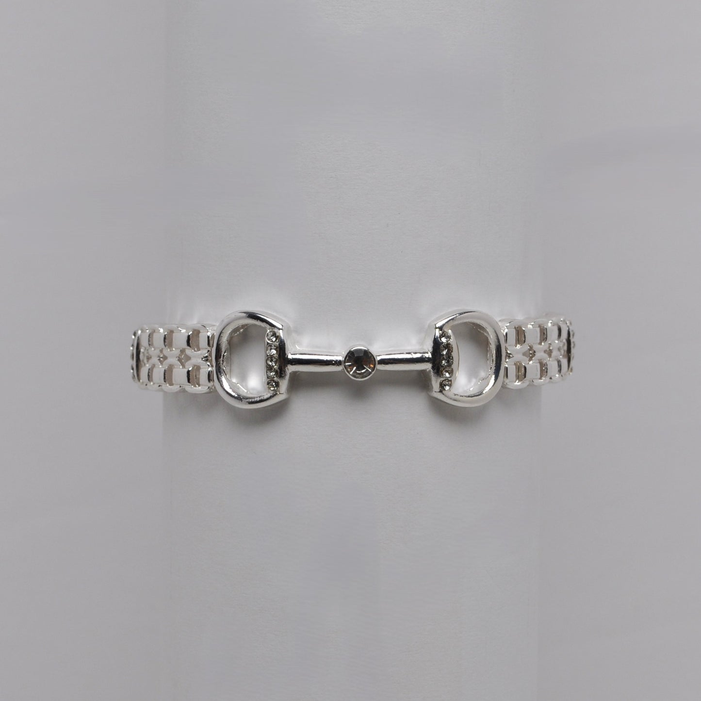 Equestrian Lock Box Chain Cuff Bracelet