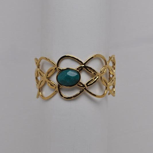 Filigree Intertwining Cutout Cuff Bracelet