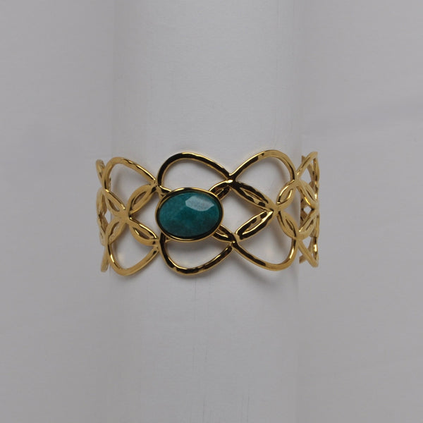 Filigree Intertwining Cutout Cuff Bracelet