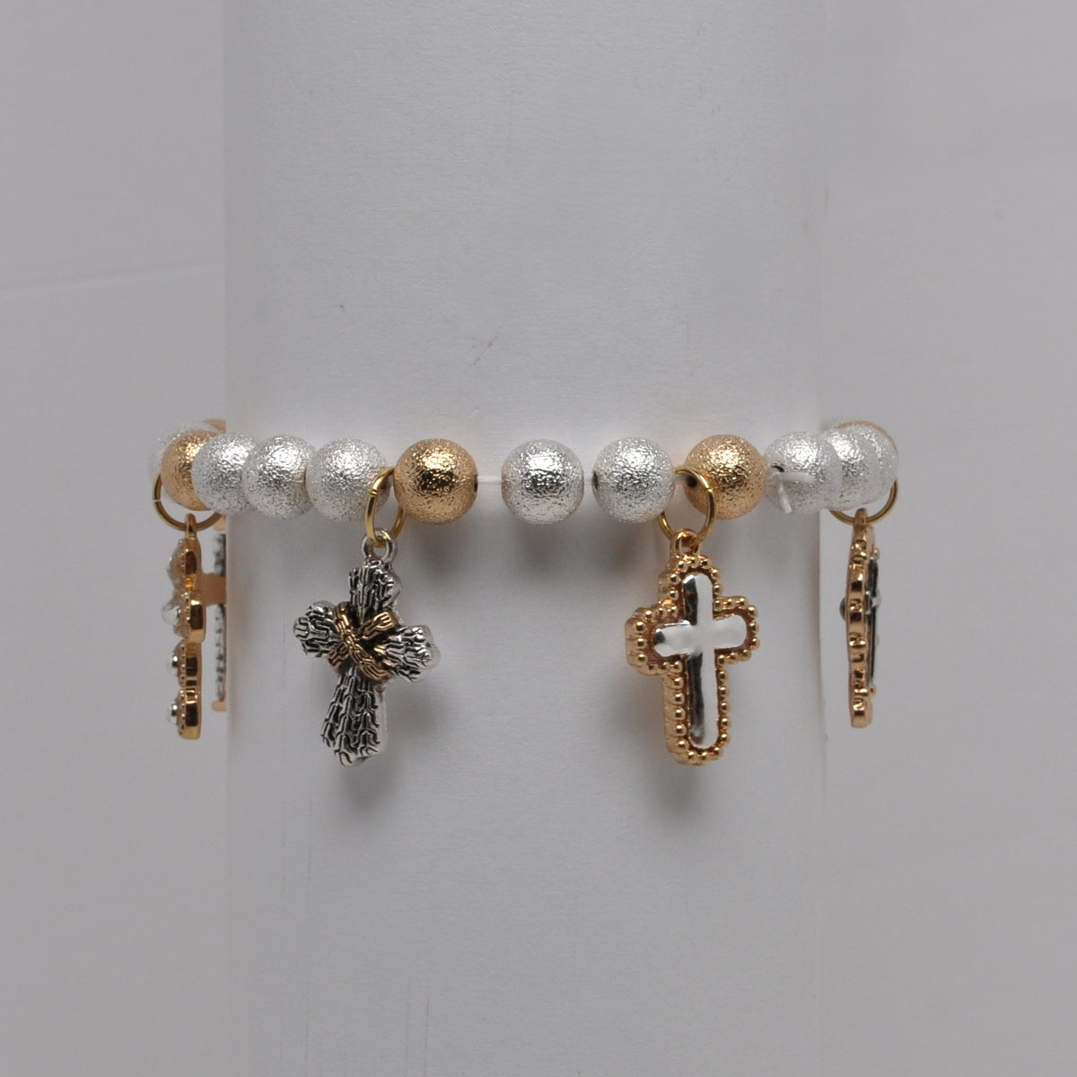 Religious Charms Beaded Stretch Bracelet