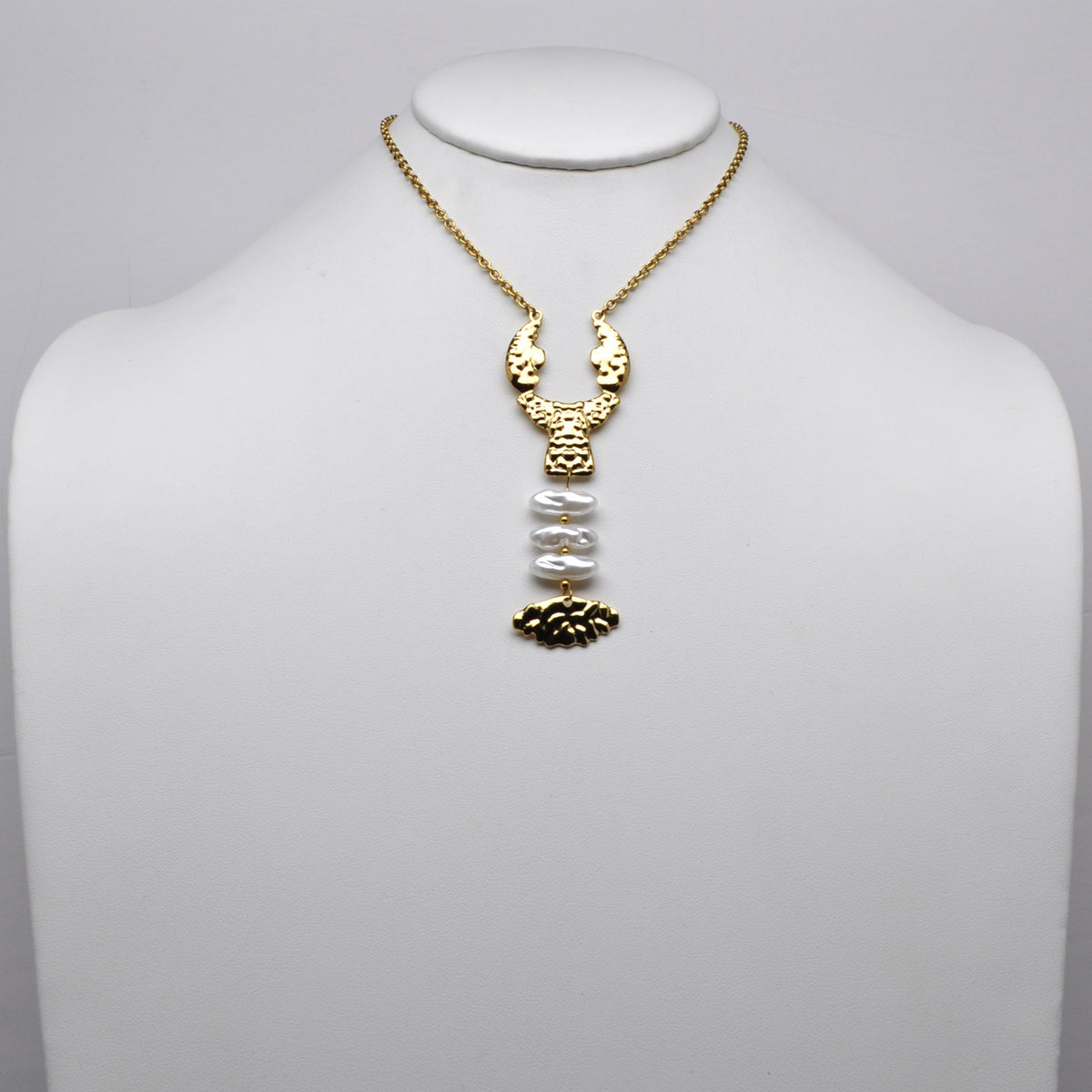 Stainless Steel Lobster Tail Pearl Necklace