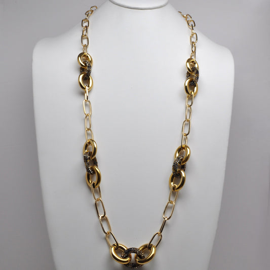 Mixed Link Long Chain Necklace