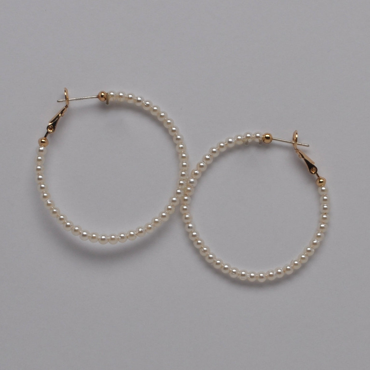Pearl Hoop 40mm Earrings