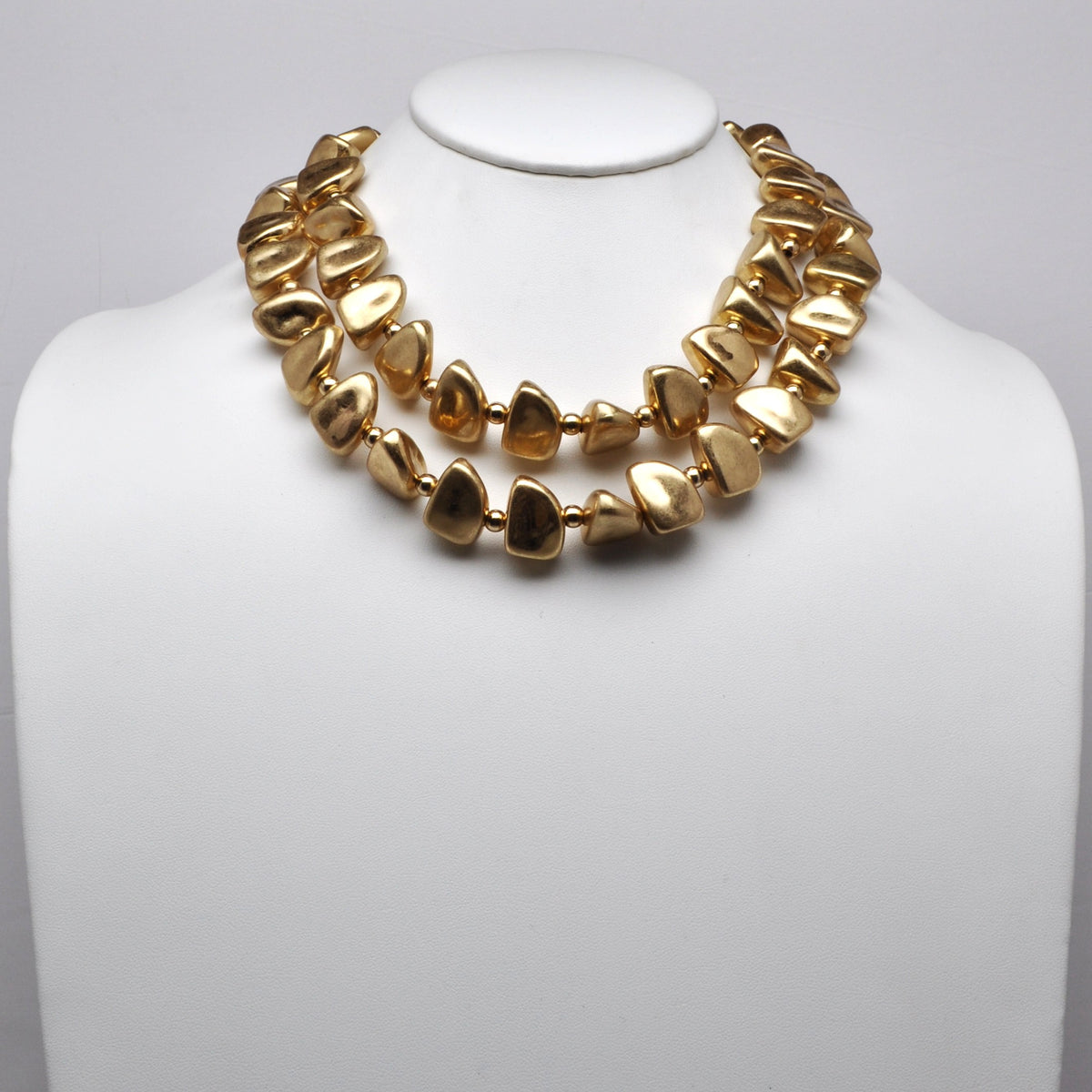 Nugget Beaded Layered Necklace