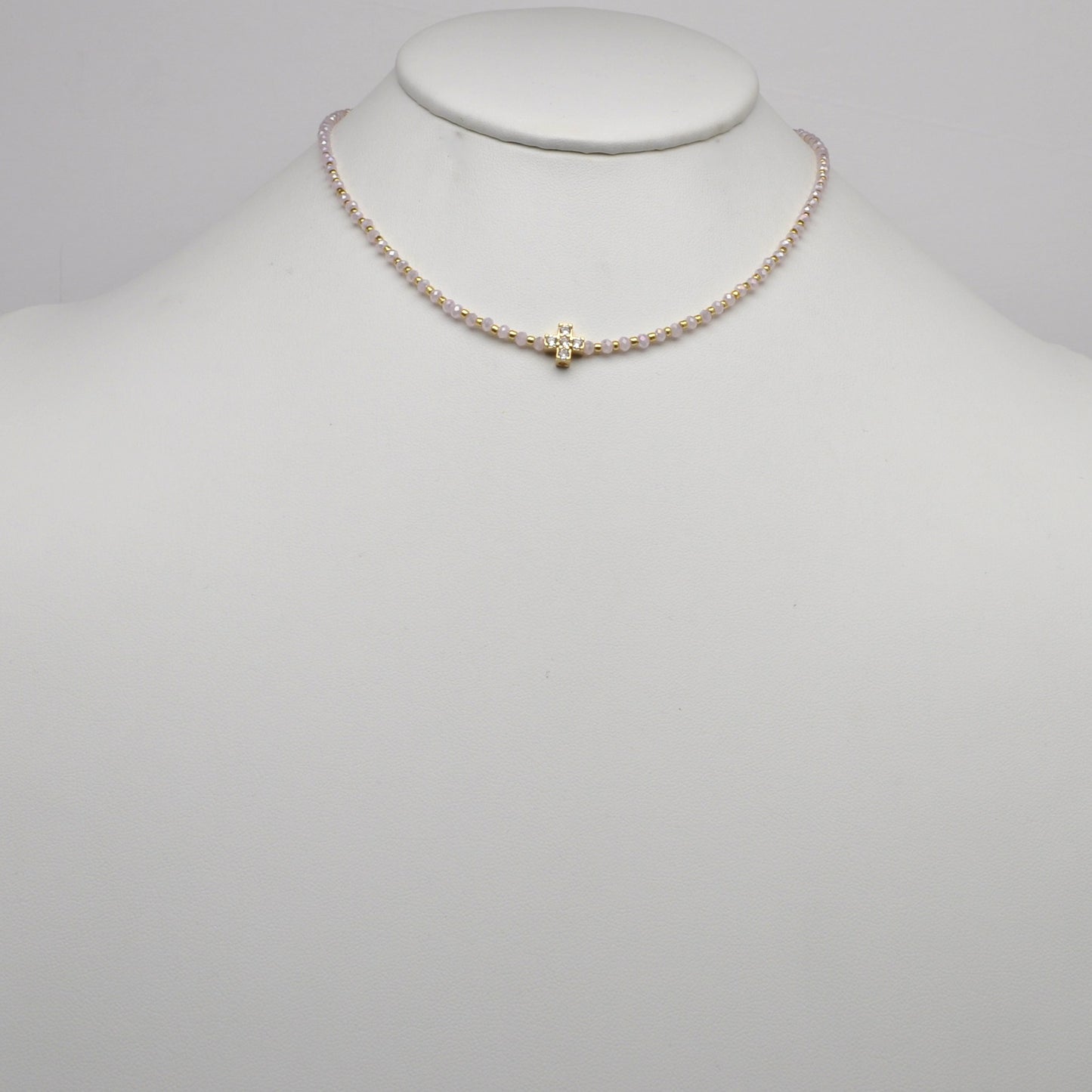 Crystal Cross Charm Necklace