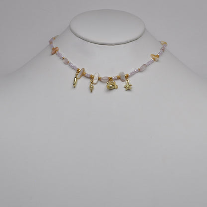 Crystal Beaded Nautical Charm Necklace