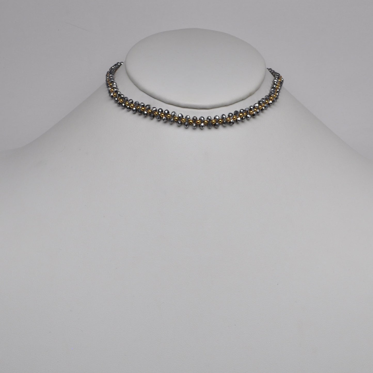 Double Beaded Intricate Choker Necklace