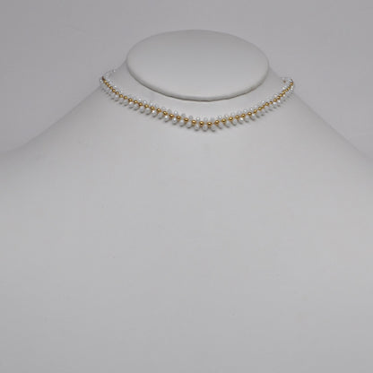 Double Beaded Intricate Choker Necklace