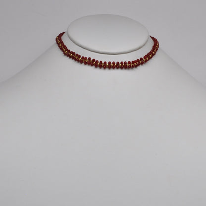 Double Beaded Intricate Choker Necklace