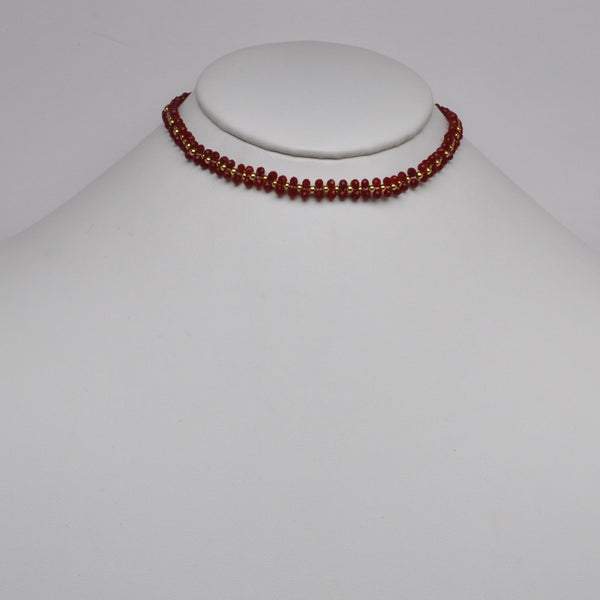 Double Beaded Intricate Choker Necklace