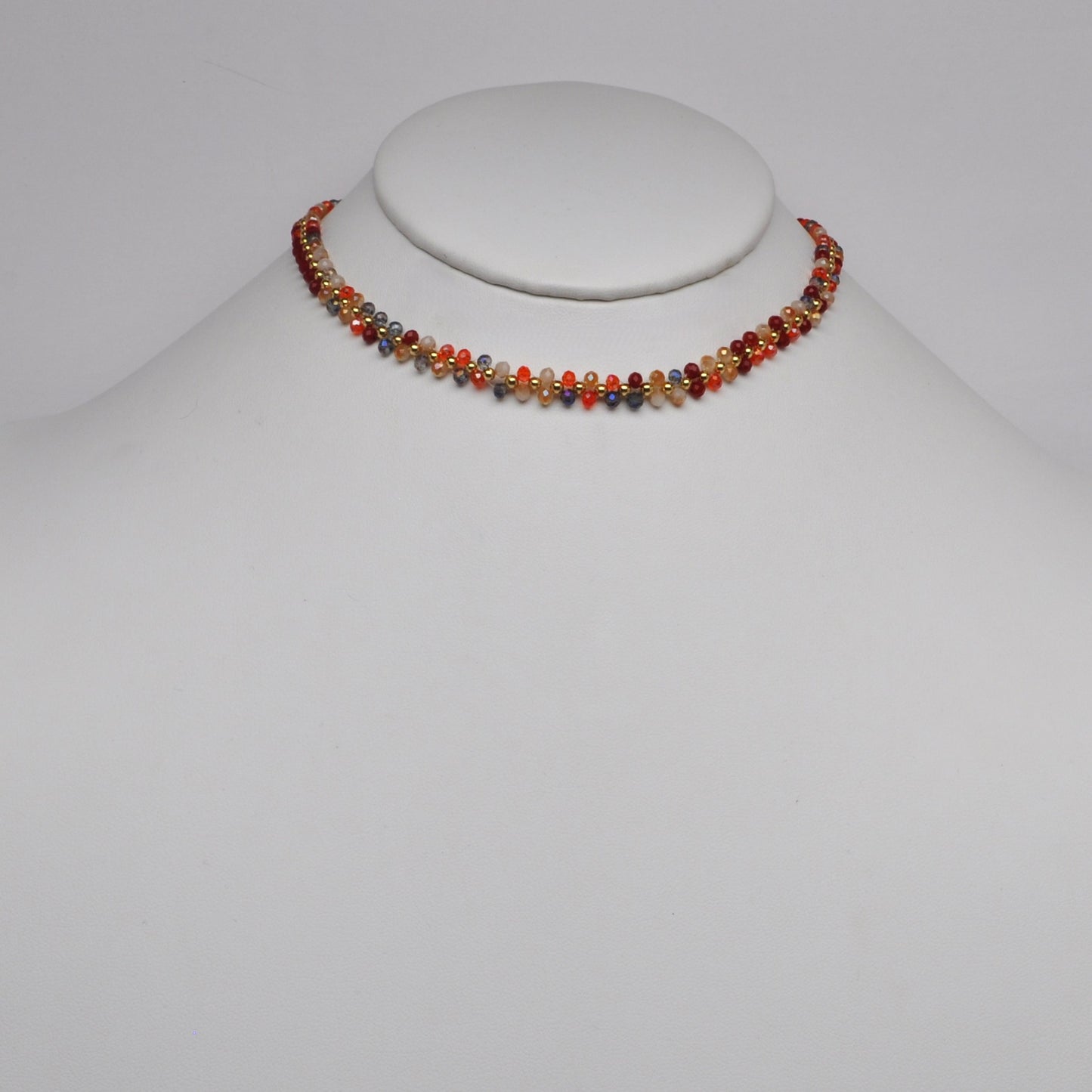 Double Beaded Intricate Choker Necklace