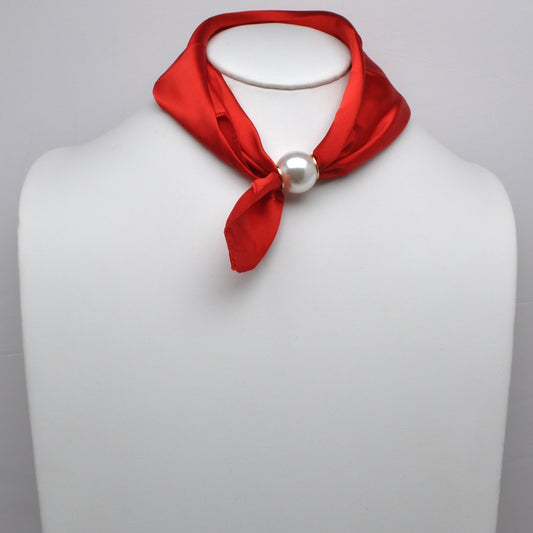 Cotton & Elastane Magnetic Pearl Scarf