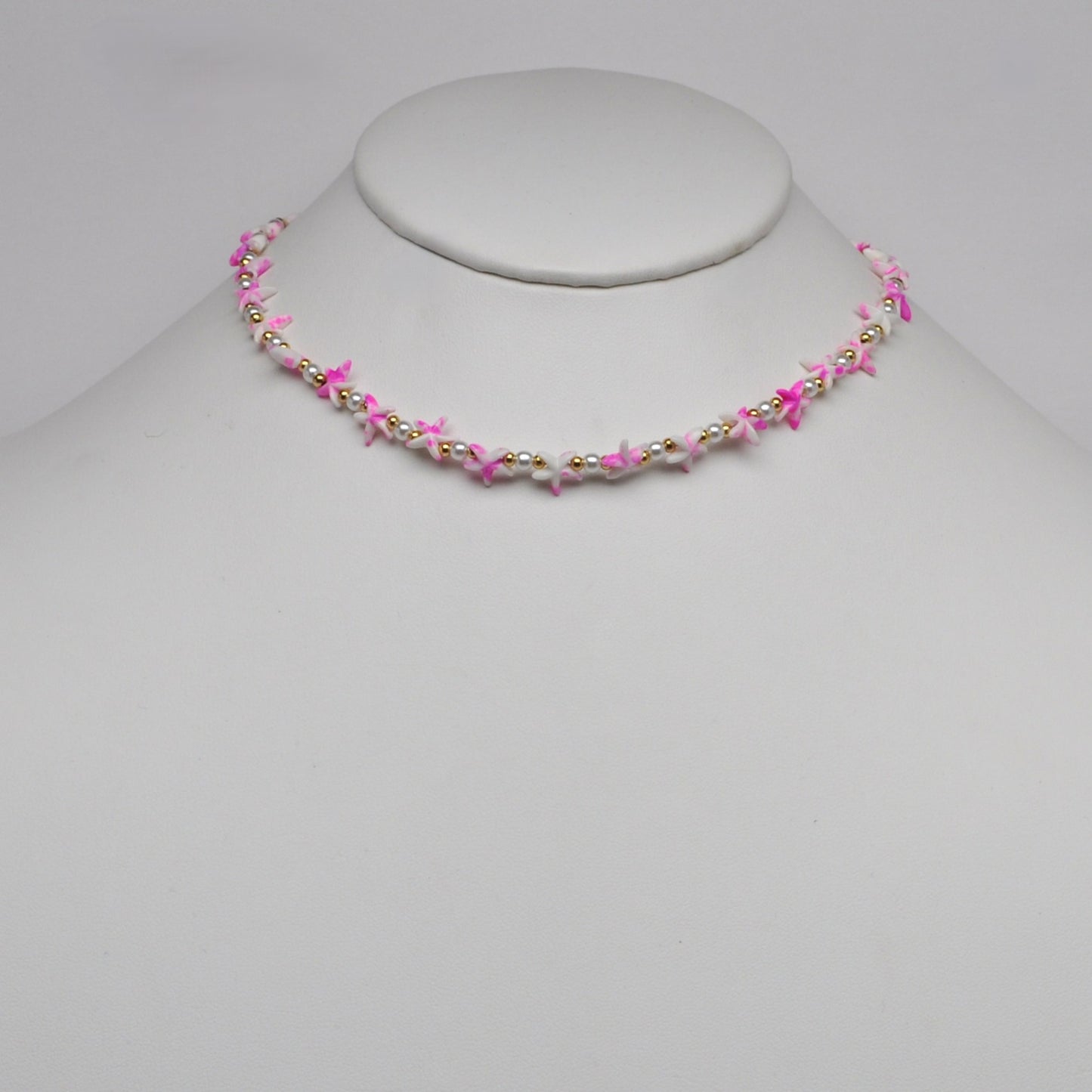 Tie Dye Starfish Beaded Necklace