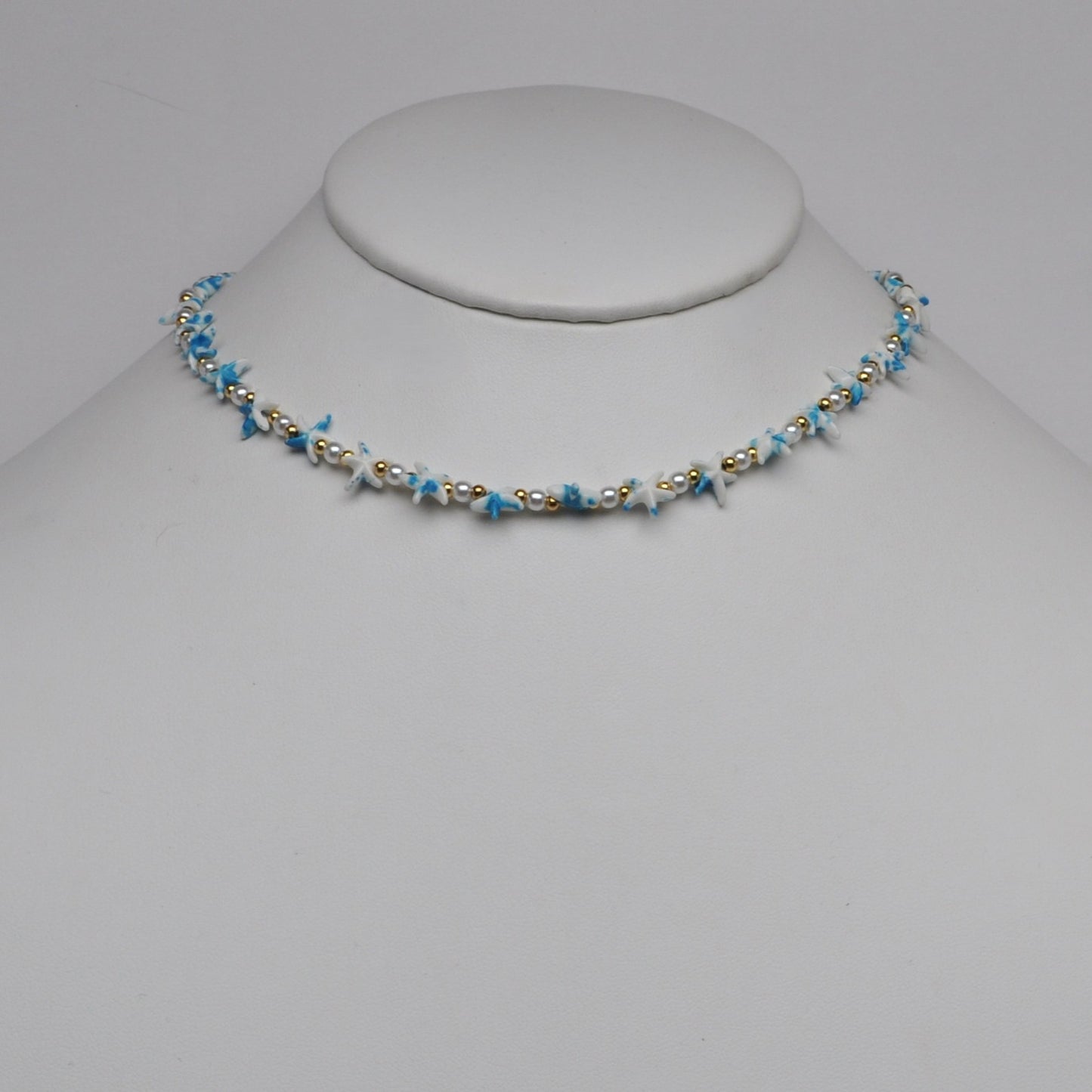 Tie Dye Starfish Beaded Necklace